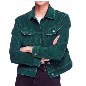 Free People Nelson corduroy green jacket! Never worn. Perfect condition
